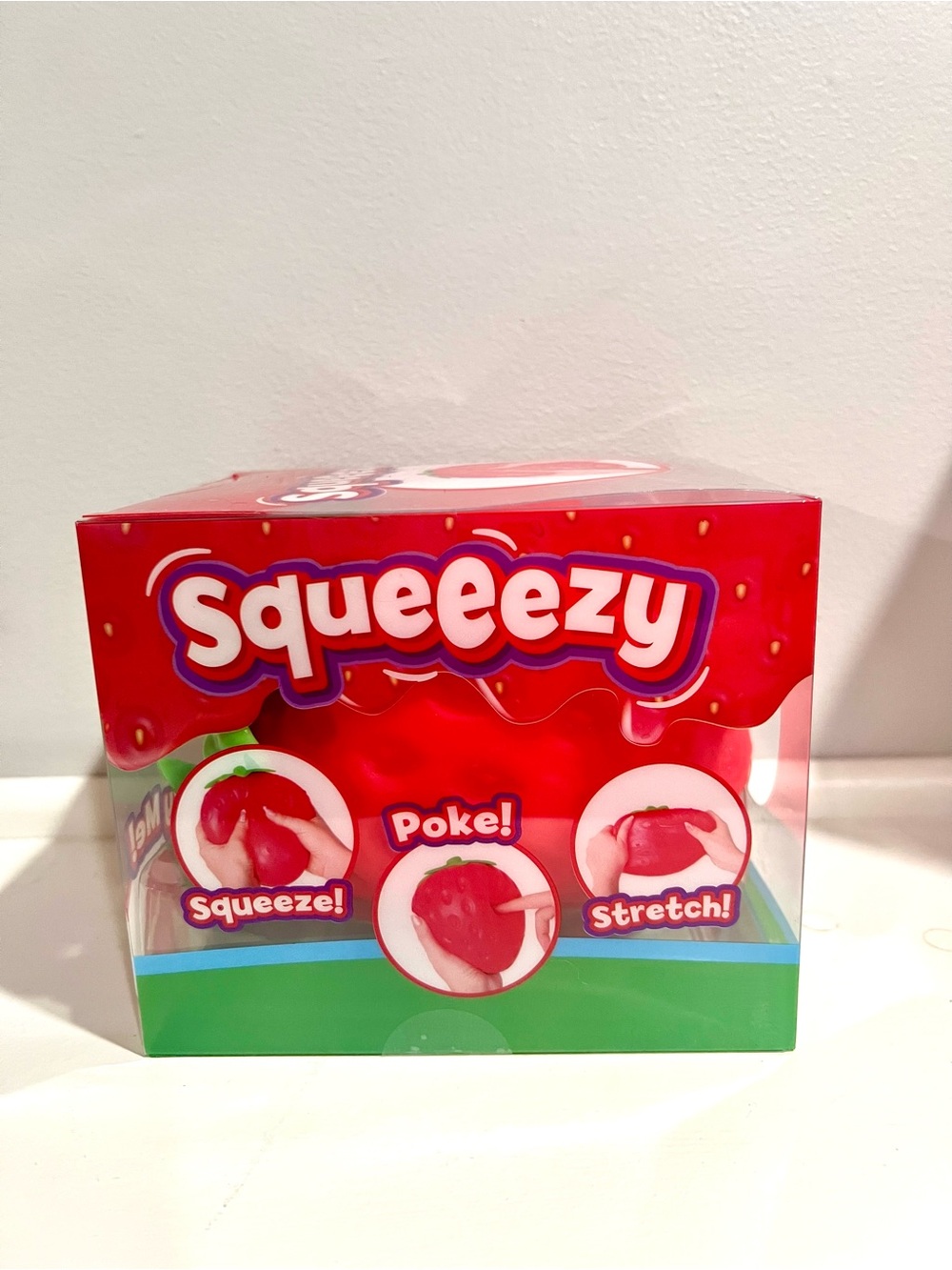 Sunny Days Squeezy Red Strawberry Squishy Toy